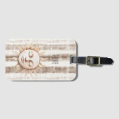 Sicily Cream Rustic Cream Sun Stripes ラゲッジタグ (正面横)