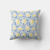 Sicily Italian Rustic Blue Stripes クッション (裏面)