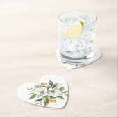 Sicily Italian Rustic Blue Stripes Bridal Shower ペーパーコースター (インサイチュ)