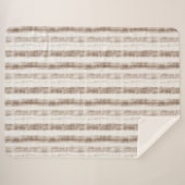 Sicily Rustic Brown Stripes  シェルパブランケット (正面(横))