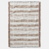 Sicily Rustic Brown Stripes  スローブランケット (正面縦)