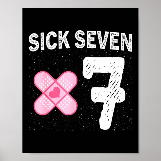 Sick Seven 67 ハロウィンコスチューム楽しい言葉遊びデザイン ポスター (正面)