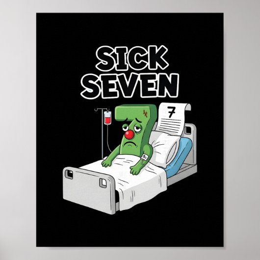 Sick Seven 67 ハロウィンコスチューム楽しい言葉遊びデザイン ポスター (正面)