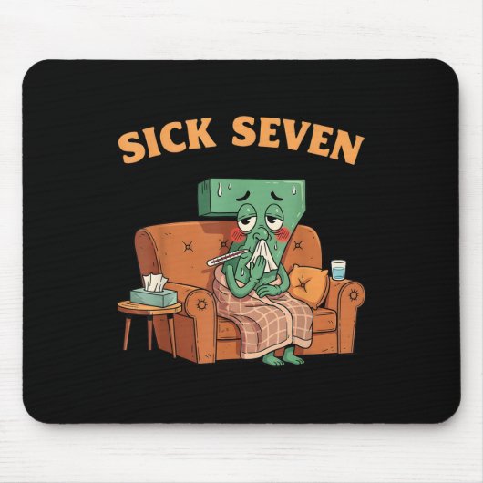 Sick Seven 67 ハロウィンコスチューム楽しい言葉遊びデザイン マウスパッド (正面)