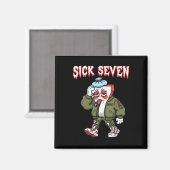 Sick Seven 67 ミーム おもしろい Gen Alpha スラング 脳死 マグネット (正面/裏面)