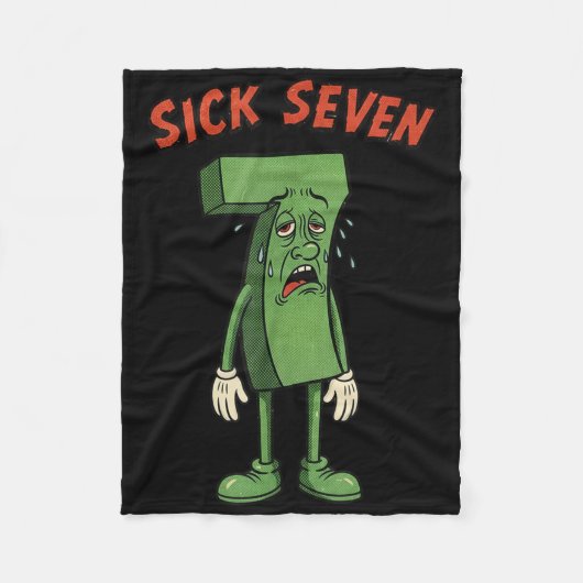 Sick Seven 67 ミーム ハロウィンコスチューム 面白い レトロ ユーモア フリースブランケット (正面)