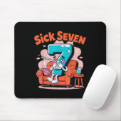 Sick Seven 67 Funny Wordplay Costume Math Joke Hum マウスパッド (マウス)