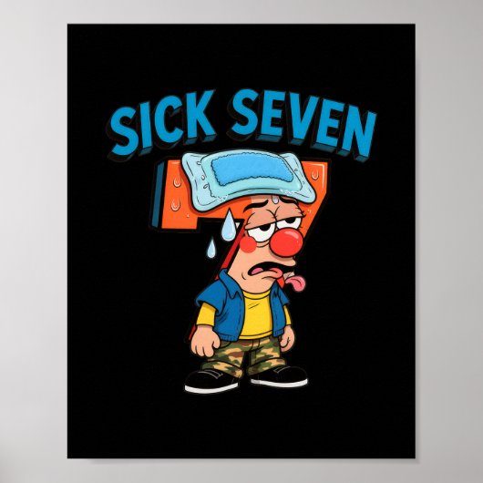 Sick Seven Funny Meme 67 Six Seven Halloween Costu ポスター (正面)