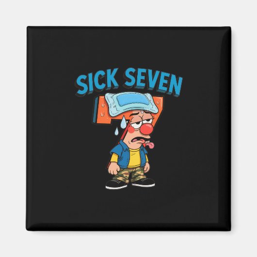 Sick Seven Funny Meme 67 Six Seven Halloween Costu マグネット (正面)