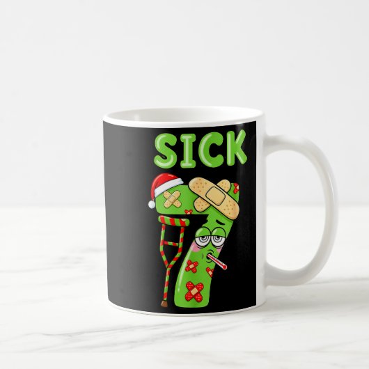 Sick Seven Meme 67 Number Santa Hat Christmas Men  コーヒーマグカップ (右)
