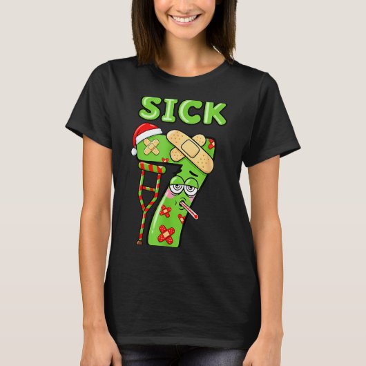 Sick Seven Meme 67 Number Santa Hat Christmas Men Tシャツ (正面)