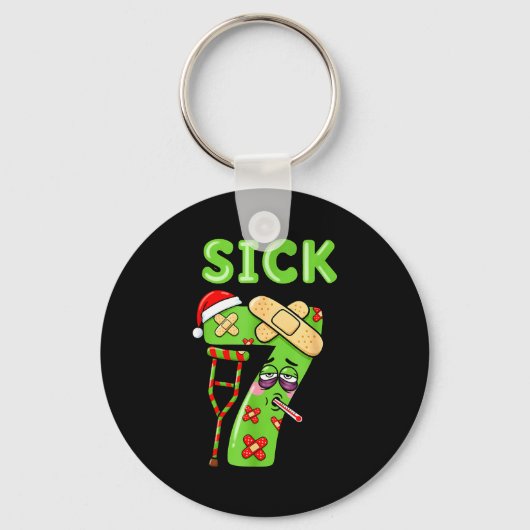 Sick Seven Meme 67 Six Seven Santa Hat Christmas P キーホルダー (正面)