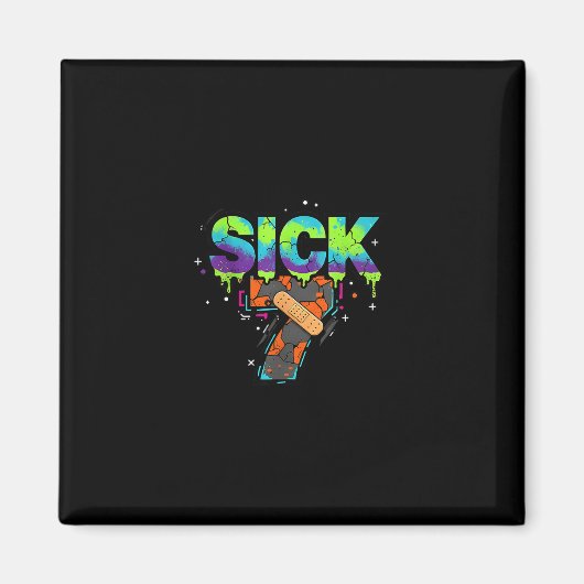 Sick Seven Meme Graffiti Drip Fun Wordplay  マグネット (正面)