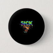 Sick Seven Meme Graffiti Drip Fun Wordplay  缶バッジ (正面)