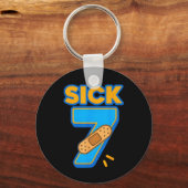Sick Seven Meme Six Seven Sick 7 Funny Birthday By キーホルダー (正面)