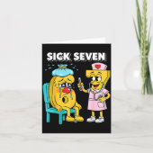 Sick Seven Meme Six Seven Sick 7 Funny Nurse Women カード (正面)