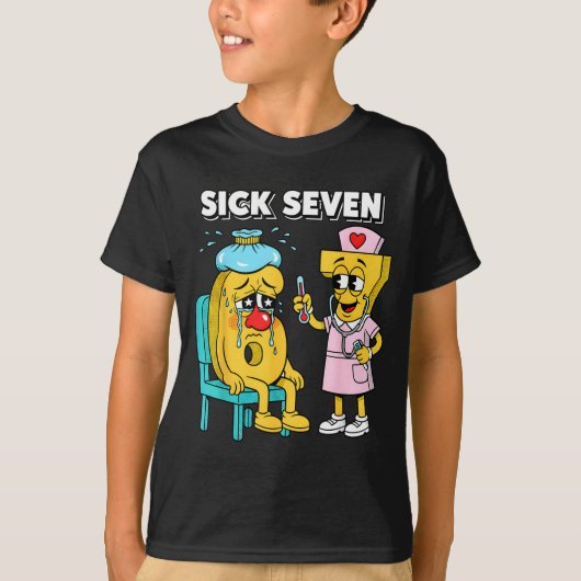 Sick Seven Meme Six Seven Sick 7 Funny Nurse Women Tシャツ (正面)