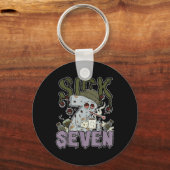 Sick Seven Meme Tee 67 Six Seven Funny Wordplay  キーホルダー (正面)