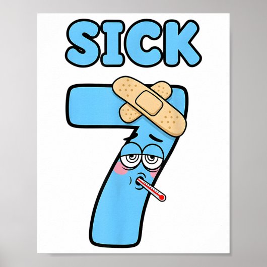 Sick Seven Meme Tee 67 Six Seven Funny Wordplay _1 ポスター (正面)