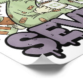 Sick Seven Meme Tee 67 Six Seven Funny Wordplay Ha ポスター (角)