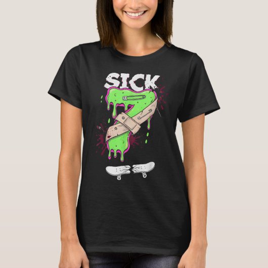 Sick Seven Meme Tee Fun Wordplay Drip  Tシャツ (正面)