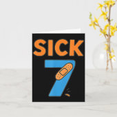 Sick Seven Meme Tee Six Seven Fun Wordplay カード (黄色い花)