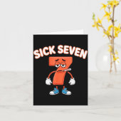 Sick Seven Meme Tee Six Seven Fun Wordplay  カード (黄色い花)