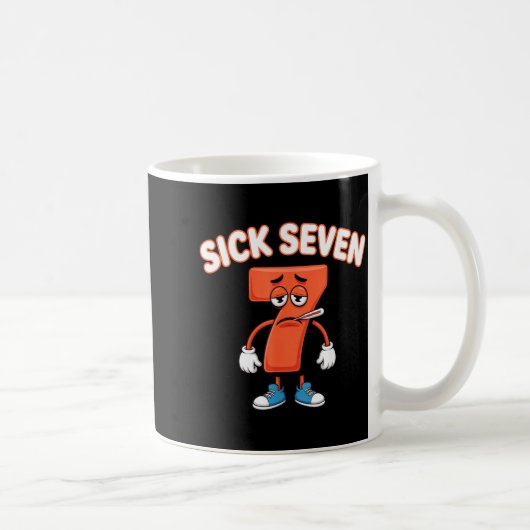 Sick Seven Meme Tee Six Seven Fun Wordplay  コーヒーマグカップ (右)