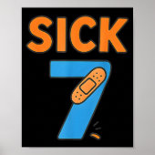 Sick Seven Meme Tee Six Seven Fun Wordplay  ポスター (正面)