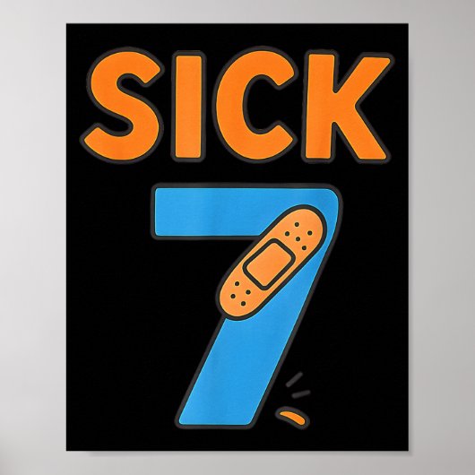 Sick Seven Meme Tee Six Seven Fun Wordplay ポスター (正面)