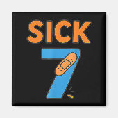 Sick Seven Meme Tee Six Seven Fun Wordplay  マグネット (正面)