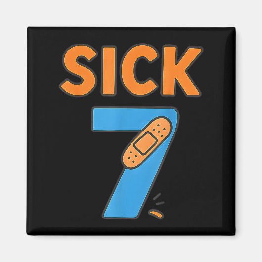 Sick Seven Meme Tee Six Seven Fun Wordplay  マグネット (正面)