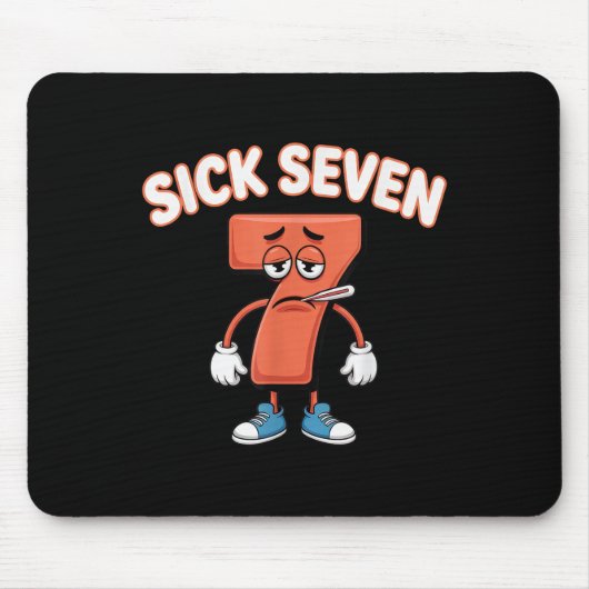 Sick Seven Meme Tee Six Seven Fun Wordplay _2  マウスパッド (正面)