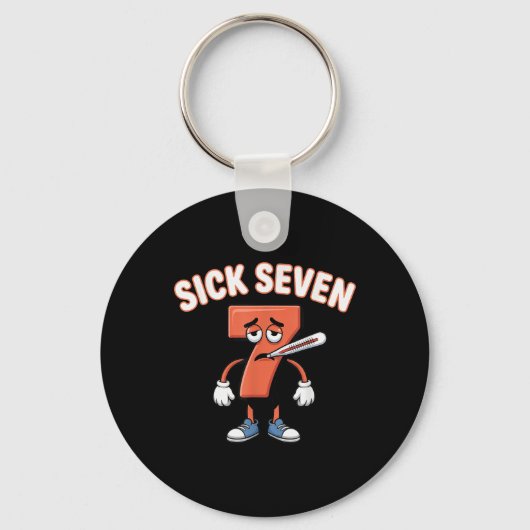 Sick Seven Meme Tee Six Seven Fun Wordplay _3  キーホルダー (正面)