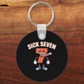 Sick Seven Meme Tee Six Seven Fun Wordplay _3  キーホルダー (正面)