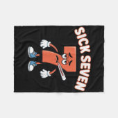 Sick Seven Meme Tee Six Seven Fun Wordplay _4  フリースブランケット (正面(横))