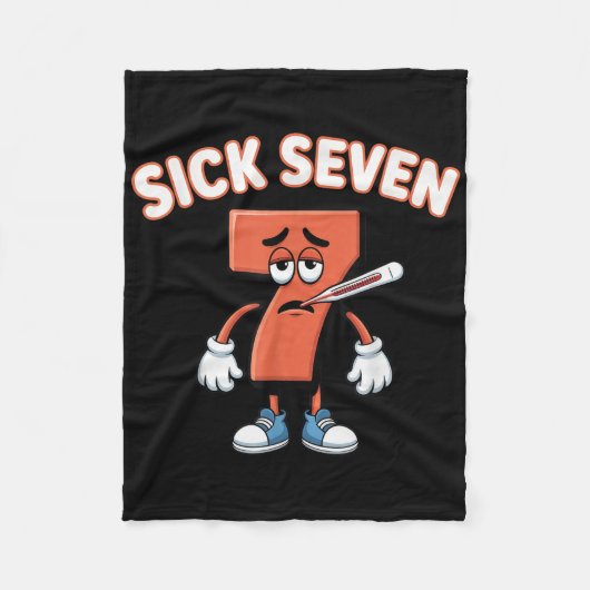 Sick Seven Meme Tee Six Seven Fun Wordplay _4  フリースブランケット (正面)