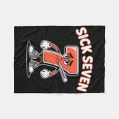 Sick Seven Meme Tee Six Seven Fun Wordplay _5  フリースブランケット (正面(横))
