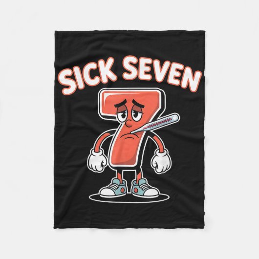 Sick Seven Meme Tee Six Seven Fun Wordplay _5  フリースブランケット (正面)
