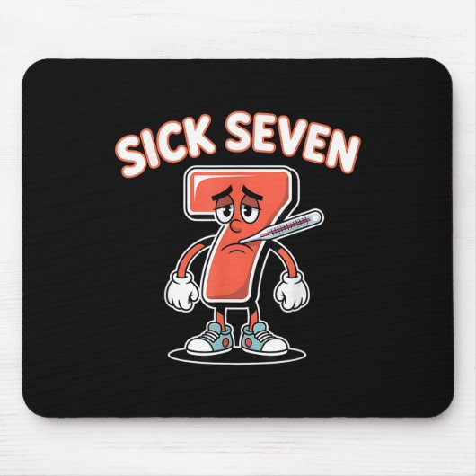 Sick Seven Meme Tee Six Seven Fun Wordplay _5  マウスパッド (正面)