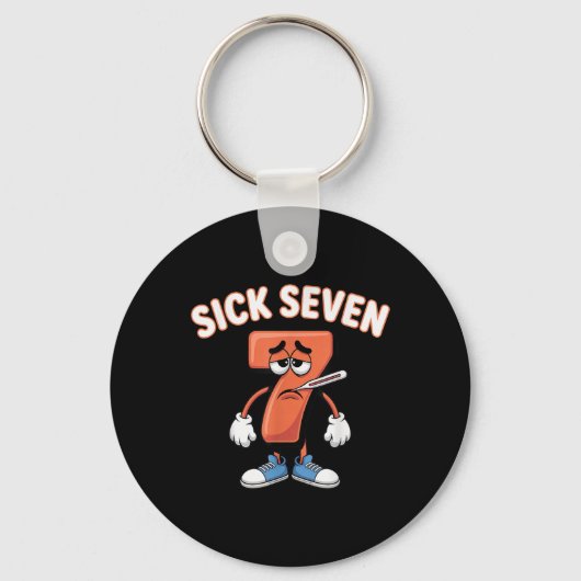 Sick Seven Meme Tee Six Seven Fun Wordplay _6  キーホルダー (正面)