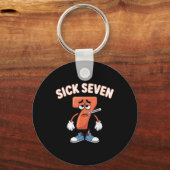 Sick Seven Meme Tee Six Seven Fun Wordplay _6  キーホルダー (正面)