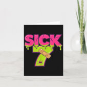 Sick Seven Meme Tee Six Seven Fun Wordplay Drip  カード (正面)
