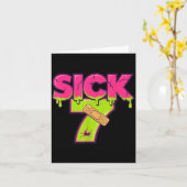 Sick Seven Meme Tee Six Seven Fun Wordplay Drip  カード (黄色い花)