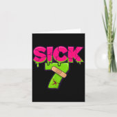 Sick Seven Meme Tee Six Seven Fun Wordplay Drip  カード (正面)