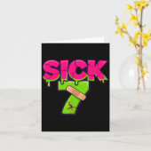 Sick Seven Meme Tee Six Seven Fun Wordplay Drip  カード (黄色い花)