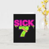 Sick Seven Meme Tee Six Seven Fun Wordplay Drip  カード (黄色い花)