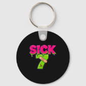 Sick Seven Meme Tee Six Seven Fun Wordplay Drip  キーホルダー (正面)