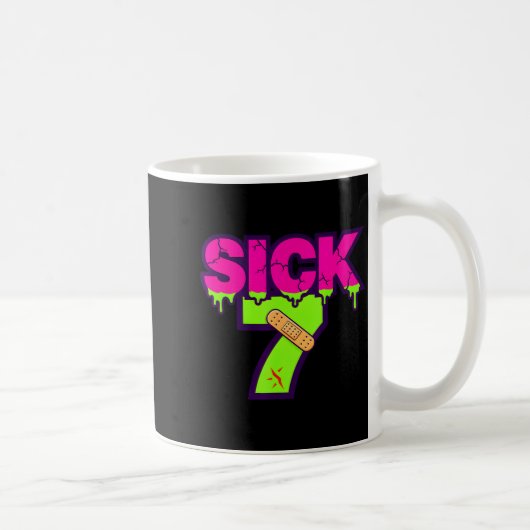 Sick Seven Meme Tee Six Seven Fun Wordplay Drip  コーヒーマグカップ (右)