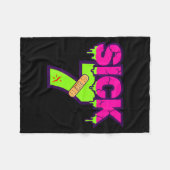 Sick Seven Meme Tee Six Seven Fun Wordplay Drip フリースブランケット (正面(横))
